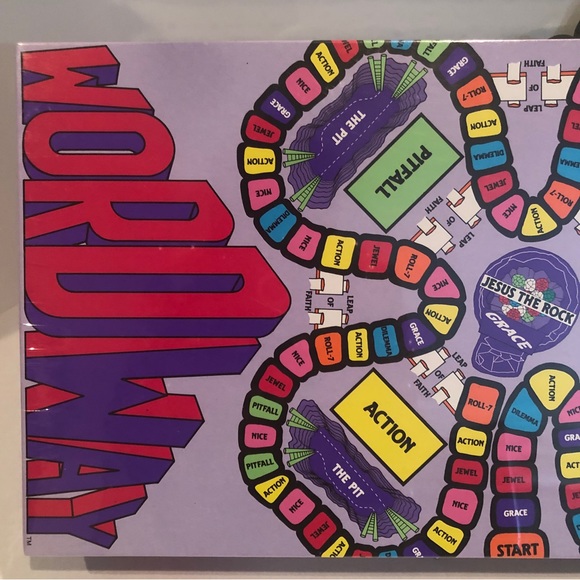 Vintage Word Way Inc Jesus The Rock Grace Bible Learning Tool Game Board 80’s - Picture 2 of 7